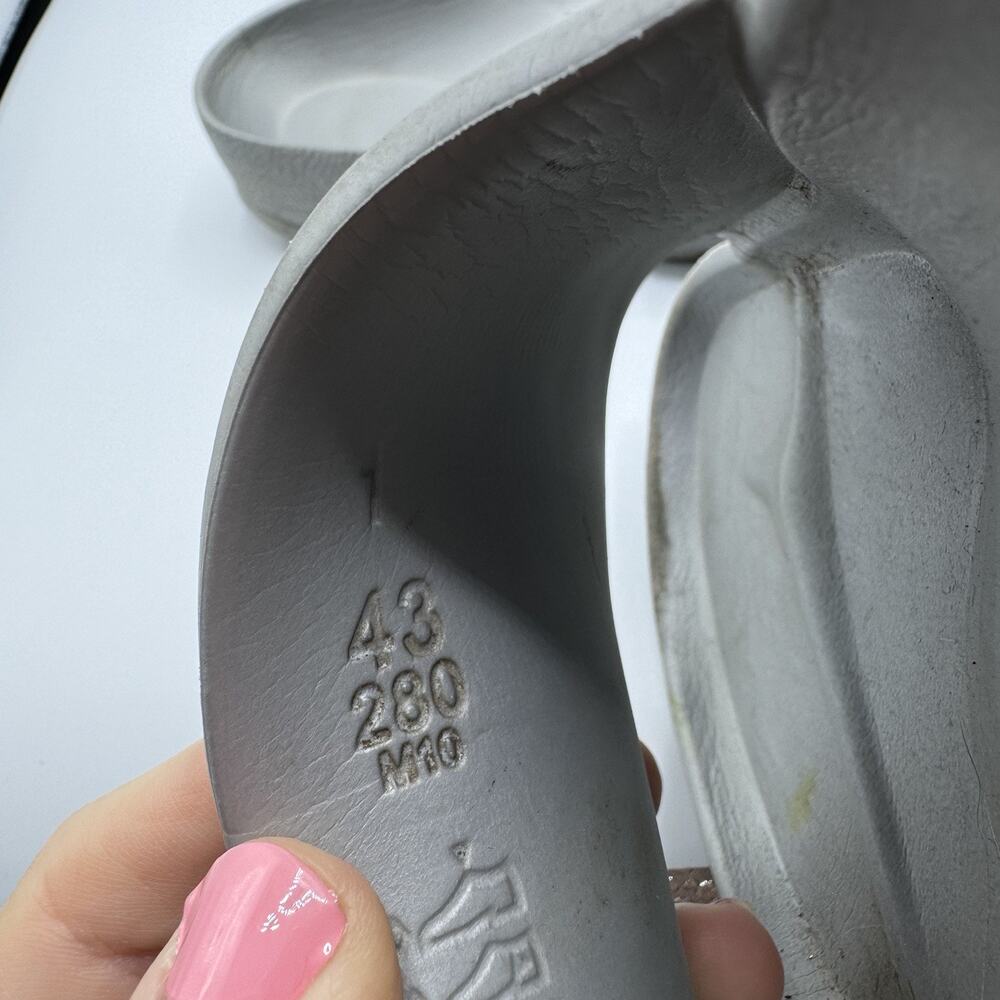 Birkenstock Barbados Eva Size M10 W12 EU43 Slide On Silver Comfort Sandals - Picture 9 of 10